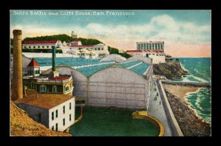 Dr Jim Stamps Us Postcard Sutro Baths And Cliff House San Francisco California