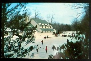 1950s Ice Skating At Buck Hill Falls,  Pocono Mountains Pa