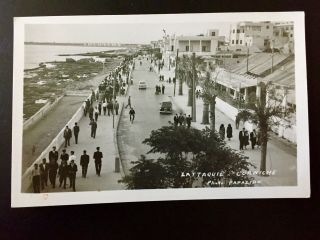 Real Photo Postcard France Lattaquie Corniche C 1945