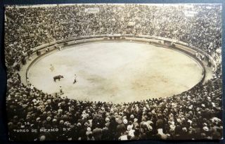 Postcard Rppc Real Photo - Toreo De Mexico - Early Bull Fight Ring