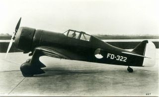 Fokker D.  Xxi - Old Real Photo Postcard View 2