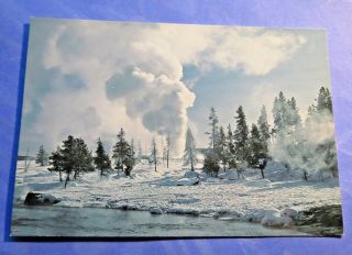 Castle Geyser Yellowstone N.  P Ct Sz Postcard Pc5249
