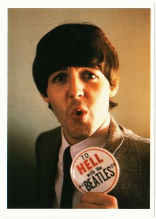 Paul Mccartney To Hell With The Beatles Button Modern Postcard