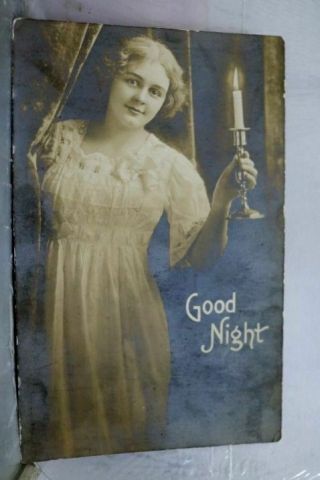 Greetings Good Night Postcard Old Vintage Card View Standard Souvenir Postal Pc