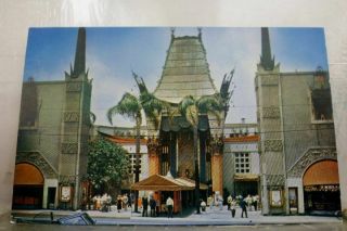 California Ca Los Angeles Hollywood Grauman Chinese Theater Postcard Old Vintage