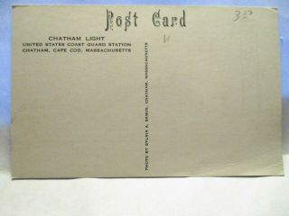 1960 Photo Postcard " Chatham Light " U S Coast Guard Station Chatham Mass Unuse