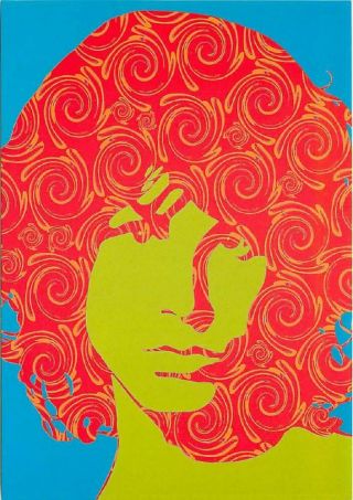 The Doors Jim Morrison Psychedelic Modern Postcard