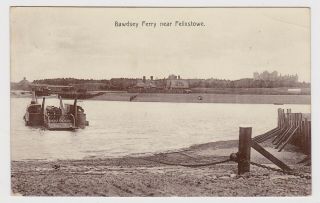 Great Old Real Photo Card Bawdsey Ferry Felixstowe Suffolk 1913