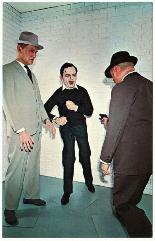 Lee Harvey Oswald And Jack Ruby Jfk Assassination London Wax Museum Postcard 60s