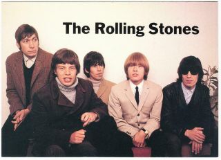 The Rolling Stones In The 1960s Group Portrait Modern Postcard