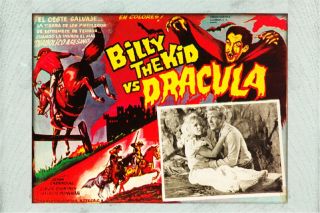 Postcard Of Billy The Kid Versus Dracula Horror Movie Spanish