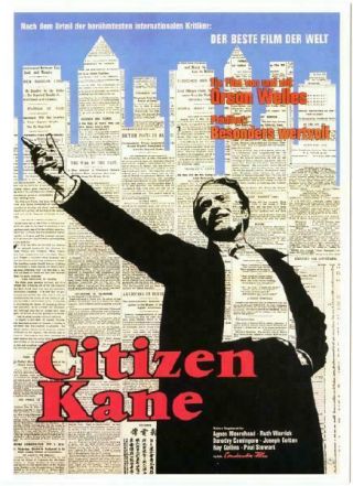Postcard Of Citizen Kane Orson Welles Movie German