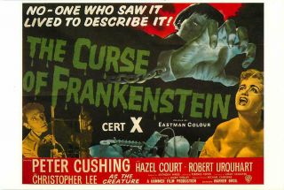 Postcard Of The Curse Of Frankenstein Movie 2