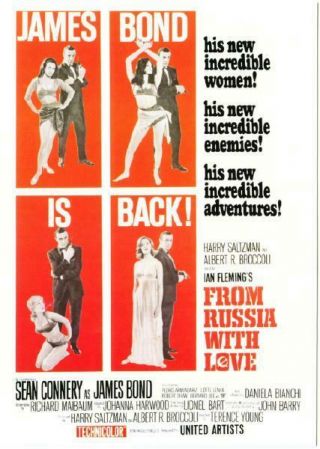 Postcard Of From Russia With Love James Bond Movie 1