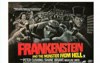 Postcard Of Frankenstein And The Monster From Hell Movie