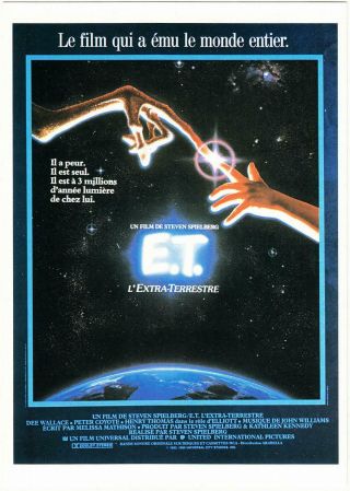 Postcard Of E.  T.  The Extra - Terrestrial Movie French