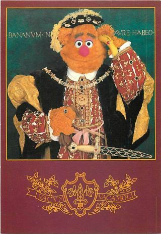 Henry Viii By Holbein Fozzie Bear The Muppet Show Altered Art Postcard