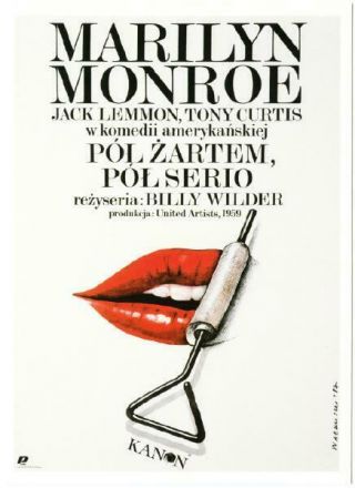Postcard Of Some Like It Hot Marilyn Monroe Movie Polish