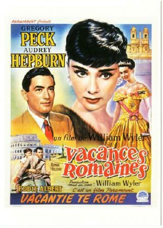 Postcard Of Roman Holiday Audrey Hepburn Movie French