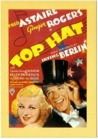 Postcard Of Top Hat Fred Astaire Ginger Rogers Movie