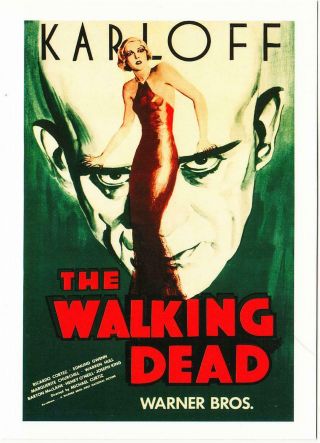 Postcard Of The Walking Dead Boris Karloff Horror Movie