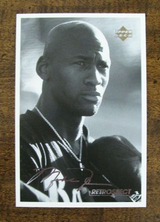 Michael Jordan 1998 - 99 Upper Deck B&w Baseball 4x6 Mjr3 Postcard