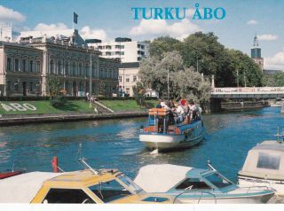Turku Finland Postcard Vgc