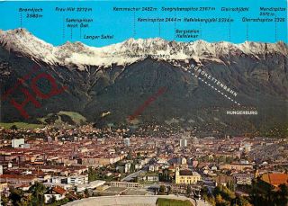 Picture Postcard - - Innsbruck,  View From Bergisel Stadium Towards Nordkette