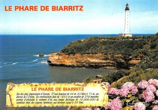 France Le Phare De Biarritz Lighthouse Postcard