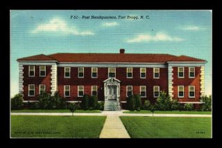 Dr Jim Stamps Us Post Headquarters Fort Bragg North Carolina Linen Postcard