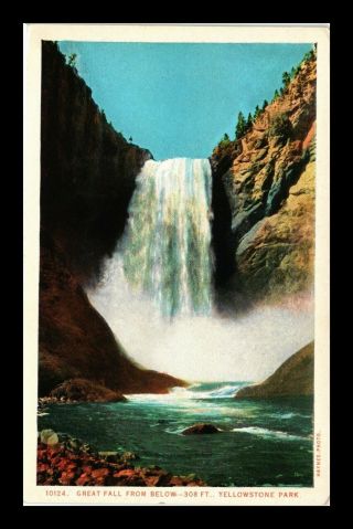 Dr Jim Stamps Us Great Fall Yellowstone National Park Wyoming View Postcard