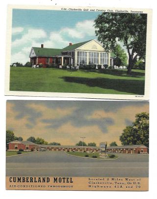 Clarksville,  Tn - 2 Cards - Country Club - Motel