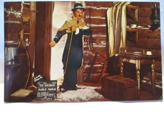 1960 Movieland Wax Museum Adv Postcard Charlie Chaplin In " The Gold Rush " Bio