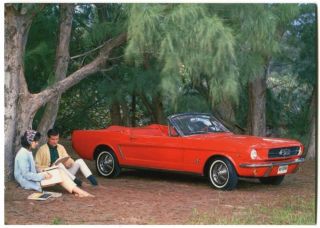 1965 Ford Mustang Cabriolet Classic Automobile Car Postcard