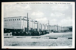 1946 Oak Ridge Tn View Of Rolls Of Wire & Atomic Process Buildings