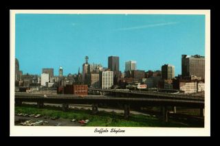 Dr Jim Stamps Us Buffalo York Skyline Chrome View Postcard