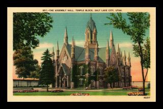 Dr Jim Stamps Us Assembly Hall Temple Block Salt Lake City Utah View Postcard