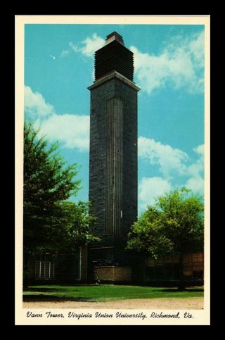 Dr Jim Stamps Us Vann Tower Virginia Union University Richmond Postcard