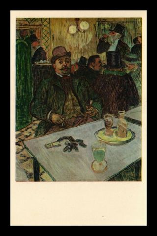 Dr Jim Stamps Monsieur Boileau Au CafÉ Toulouse Lautrec Art Postcard