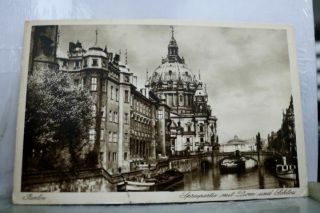 Germany Berlin Spree River Cathedral Postcard Old Vintage Card View Standard Pc