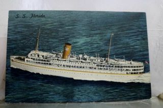Boat Ship Ss Florida Postcard Old Vintage Card View Standard Souvenir Postal Pc