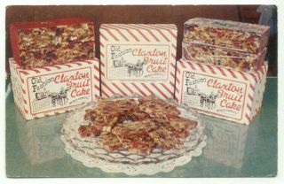 Claxton Fruit Cake Vintage Advertising Postcard