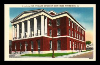Dr Jim Stamps Us Post Office Court House Harrisonburg Virginia Postcard