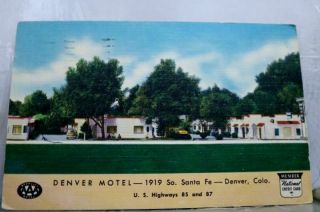 Colorado Co Denver Motel Postcard Old Vintage Card View Standard Souvenir Postal