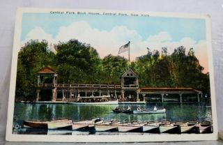 York Ny Central Park Boat House Postcard Old Vintage Card View Standard Post