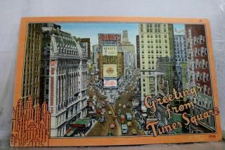 York Ny Times Square Postcard Old Vintage Card View Standard Souvenir Postal