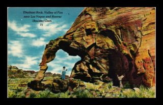 Dr Jim Stamps Us Elephant Rock Valley Of Fire Near Las Vegas Nevada Postcard