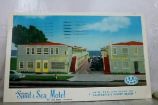 California Ca Sand And Sea Motel Long Beach Postcard Old Vintage Card View Post