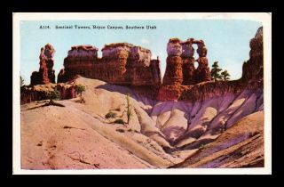 Dr Jim Stamps Us Sentinel Towers Bryce Canyon Utah Postcard