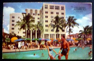 1950s The Atlantis Hotel,  Pool,  Cabana Club,  27th Street,  Miami Beach,  Florida
